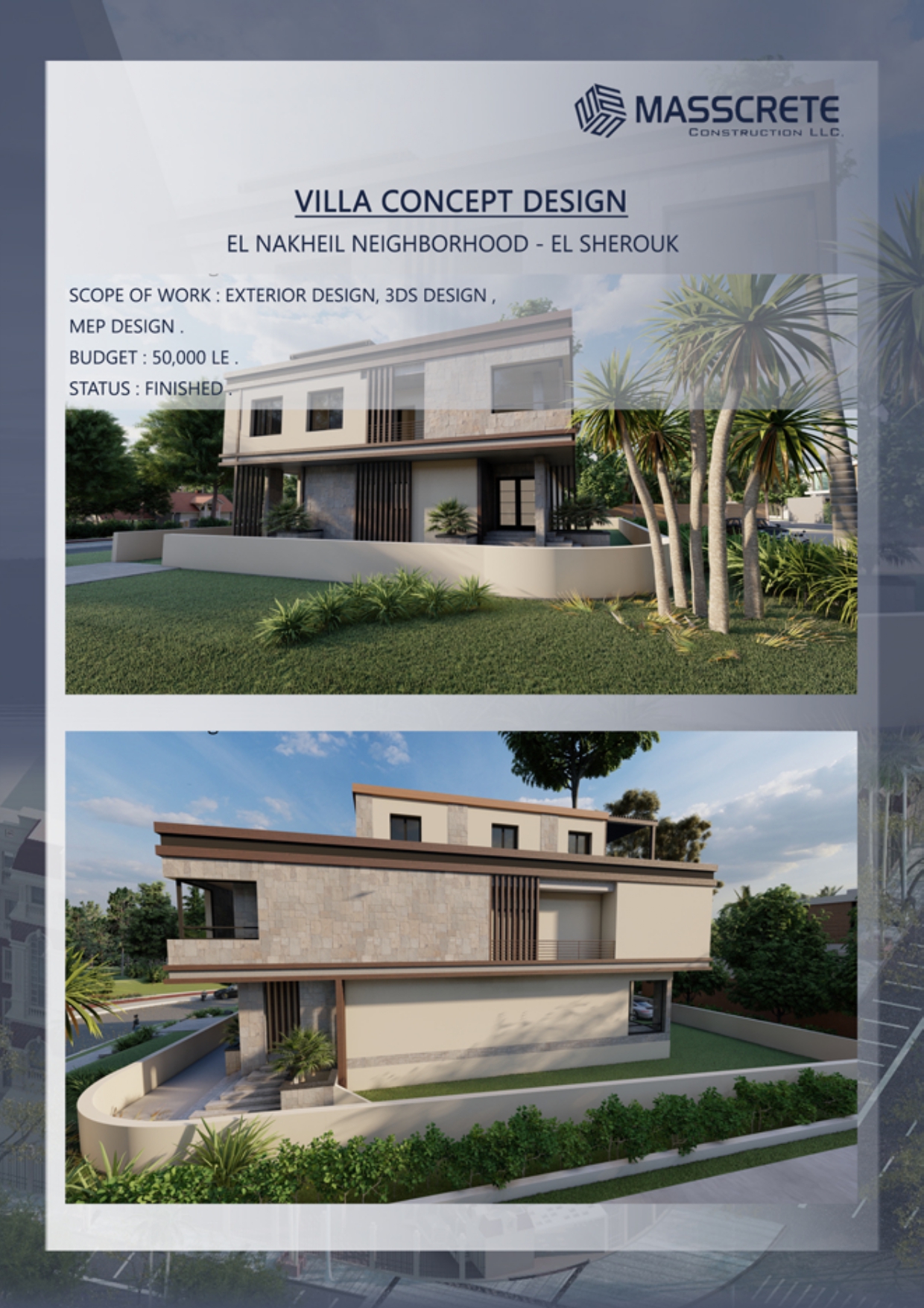 2.Villa Concept Design, Elsherouk, Egypt